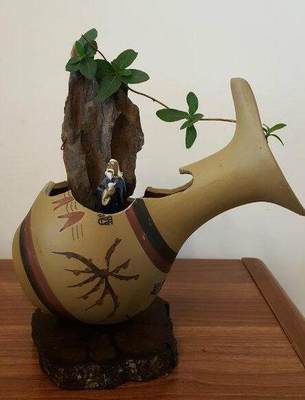 家里喝完的空酒瓶改造成花盆,看完我都想要一个